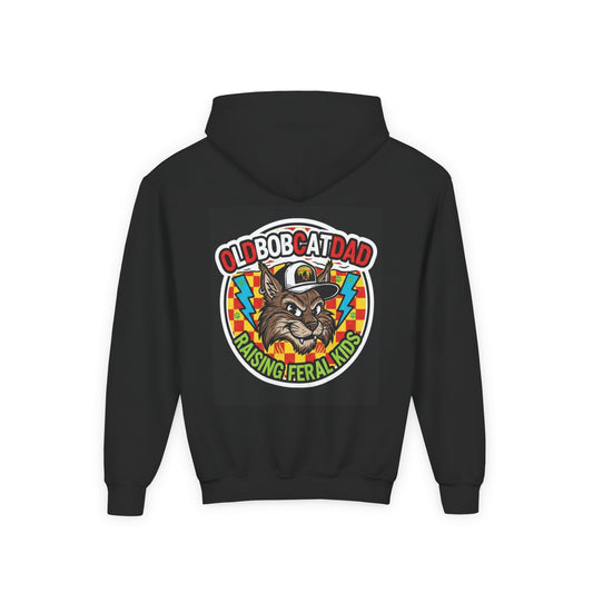 Old Bob Cat Dad Youth Hoodie - Fun Sweater for Cat Lovers